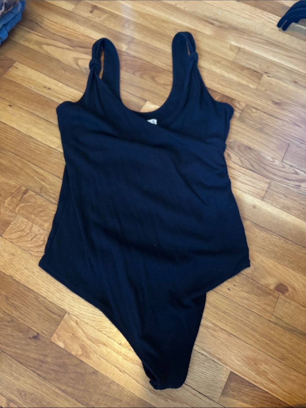 Abercrombie & Fitch Black Scoop Tank Bodysuit